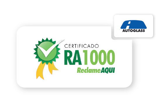 Autoglass recebe selo de qualidade RA1000 da página Reclame Aqui. O reconhecimento foi feito embasado no quesito atendimento