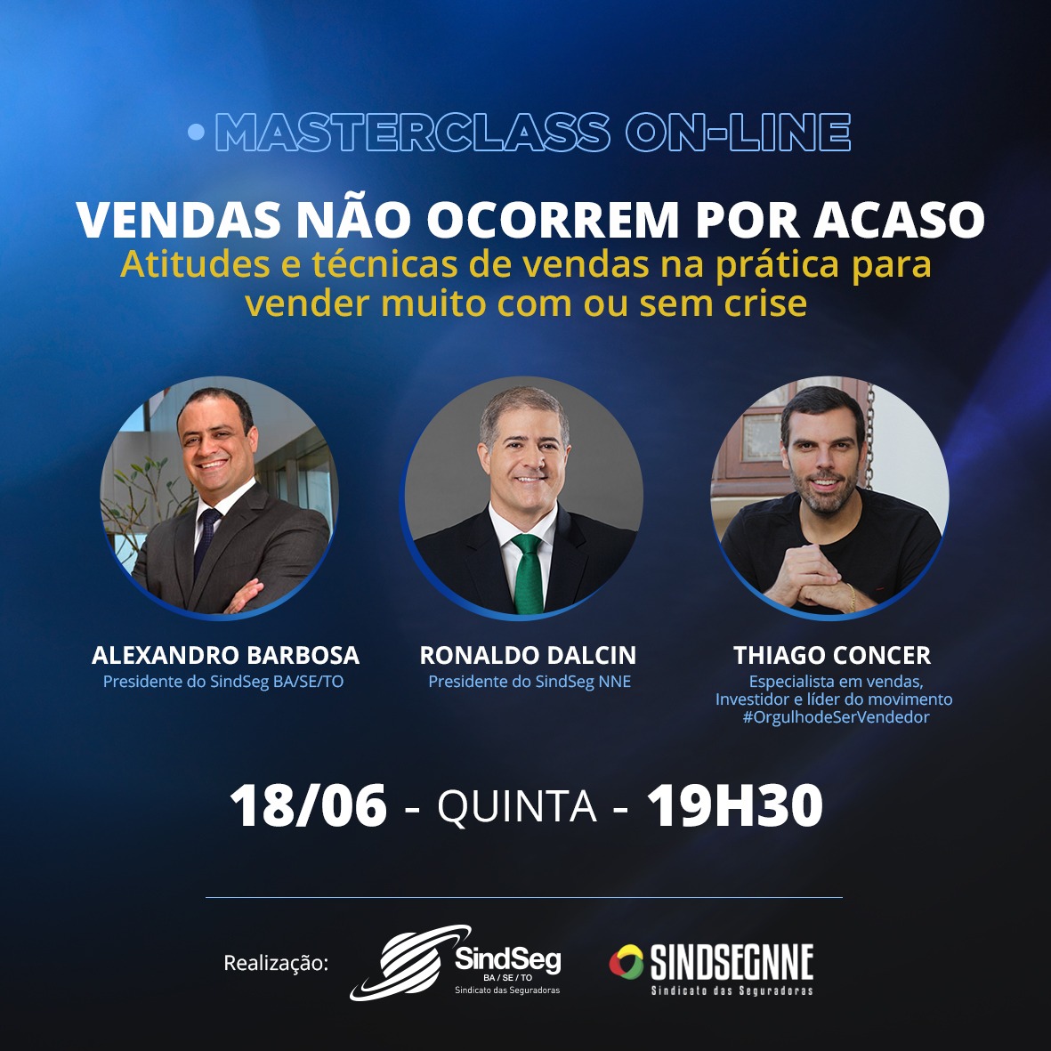 Sindicatos das Seguradoras promovem master class online com o treinador de equipes comerciais Thiago Concer / Divulgação