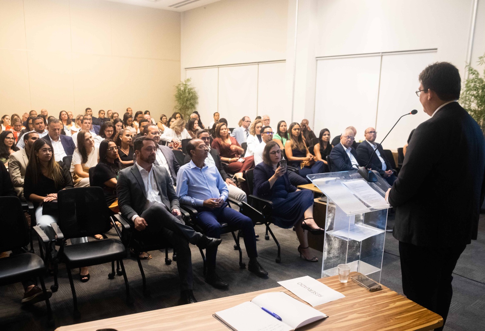 Presidente do CSP Bahia anuncia novidades em seu discurso de posse / Foto: Vitor Moreira / Divulgação