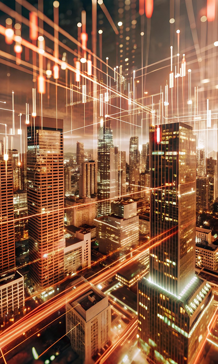 ai generated, digital, city, urban, building, management, success, information, investments, data, analysis, commerce, work, company