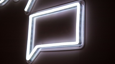 white neon light signage on wall