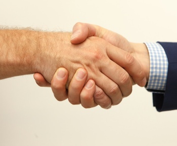 man and woman holding hands