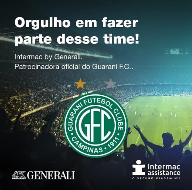 Generali Brasil e Intermac patrocinam Guarani Futebol Clube