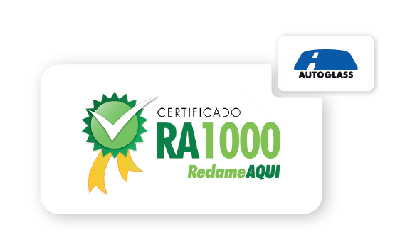 Autoglass recebe selo de qualidade RA1000 da página Reclame Aqui. O reconhecimento foi feito embasado no quesito atendimento